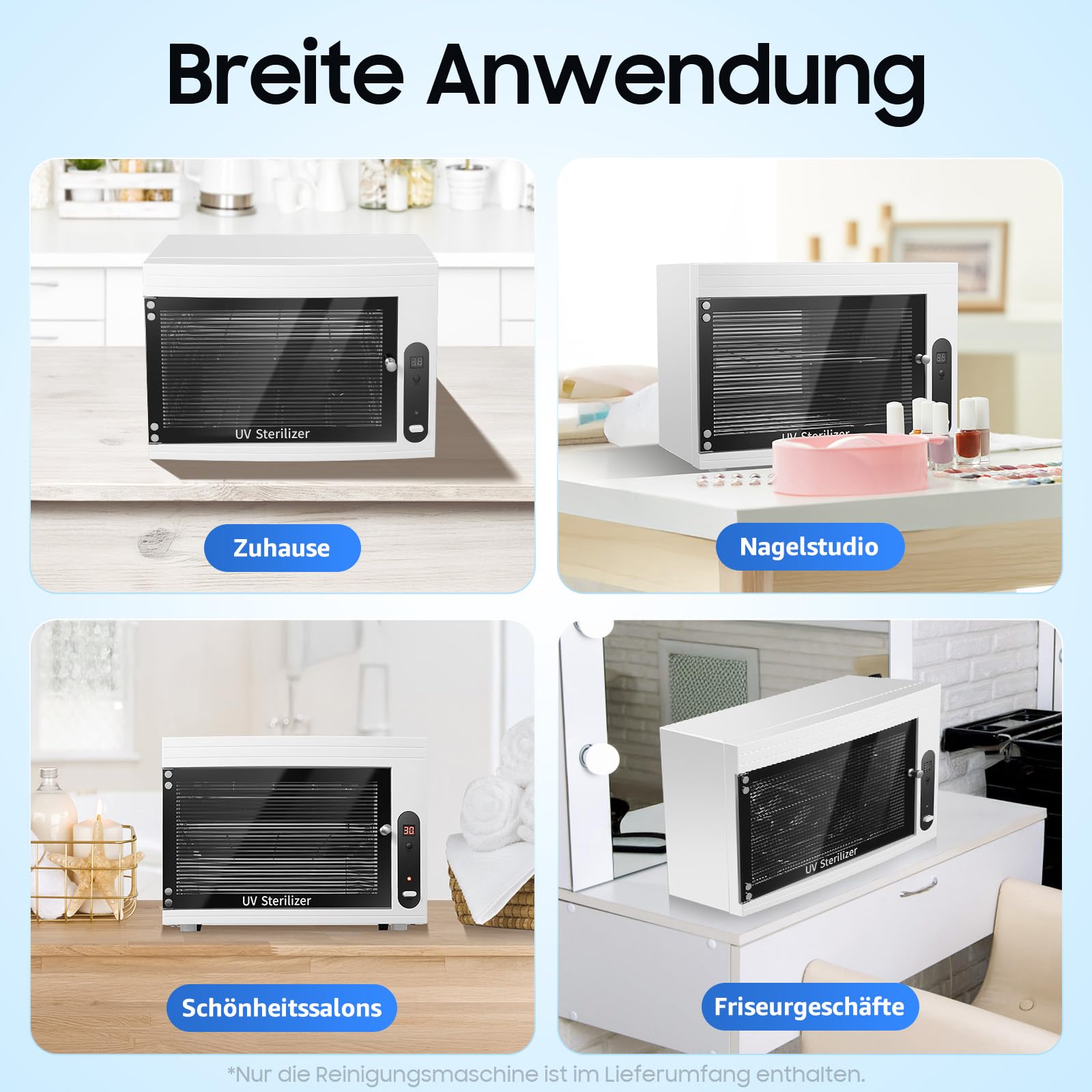 Armadio disinfettante professionale con ozono UV – Sterilizzatore 3 in 1 con display LCD e 3 funzioni timer – Per telefoni cellulari, maschere, gioielli uccidere germi grazie ai LED UV e all'ozon ad