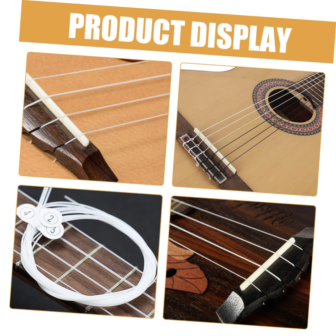 SUPVOX 8pcs Nylon Ukulele String Set Durable Replacement Strings for Sound Ukulele Accessory for Musicians and Beginners Enhance Your Playing Experience with Stylish Design