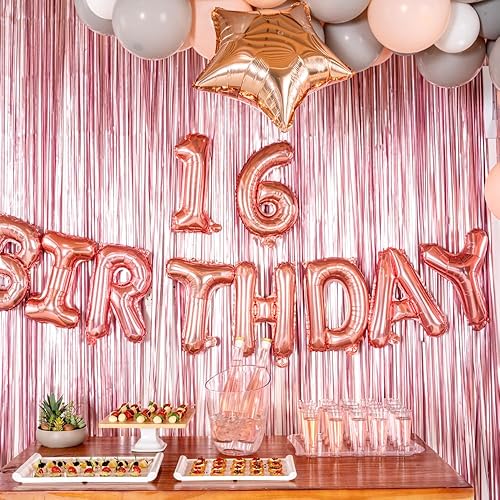 Miniatura 6 de Restaurantware Balloonify - Globo de 16 pulgadas, 1 globo de fiesta reutilizable "1", autosellante, globo metálico de Mylar de oro rosa, a prueba de