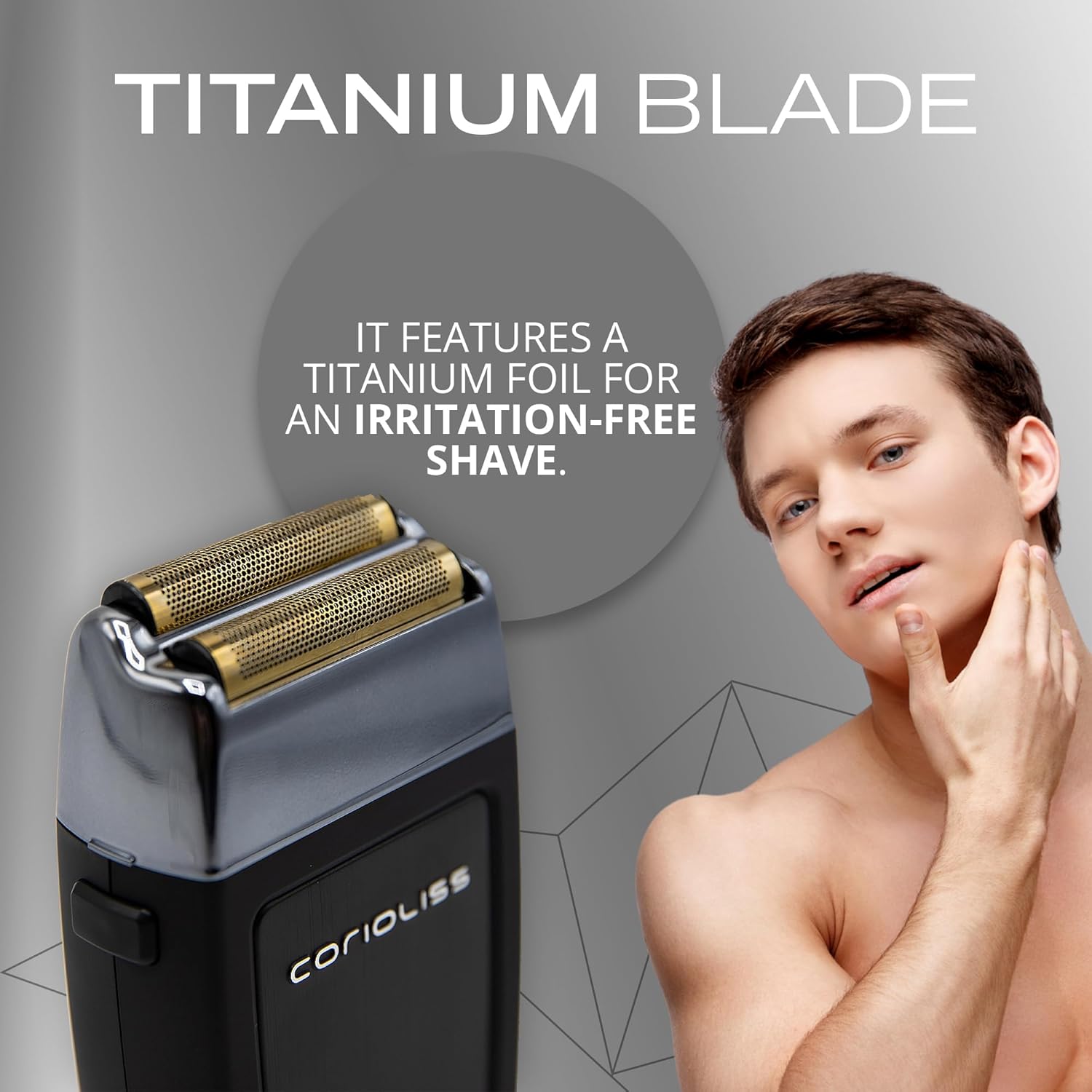 Corioliss The Shaver Electric for Men Precision Beard Titanium Foil Professional USB Cable