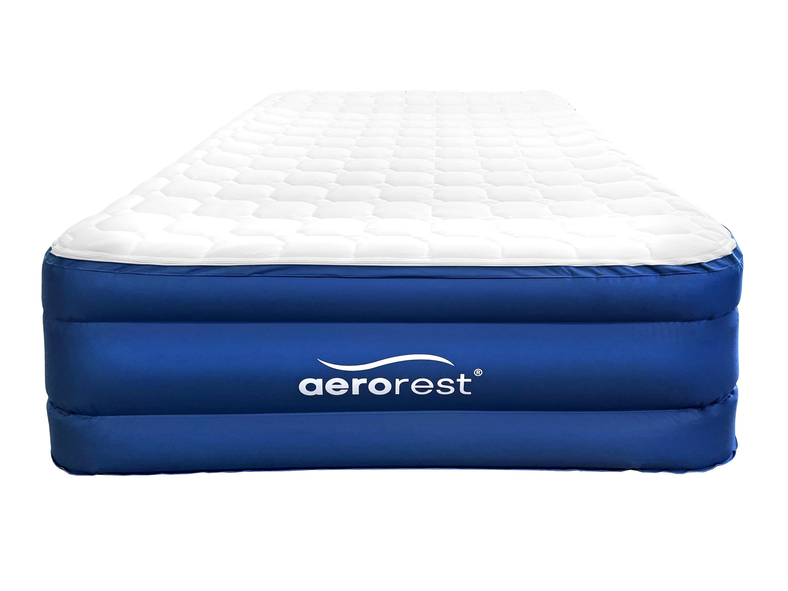 Colchón de aire para 2 personas | Set con sábana ajustable y kit de reparación | 210 cm de longitud | Colchón superior extraíble