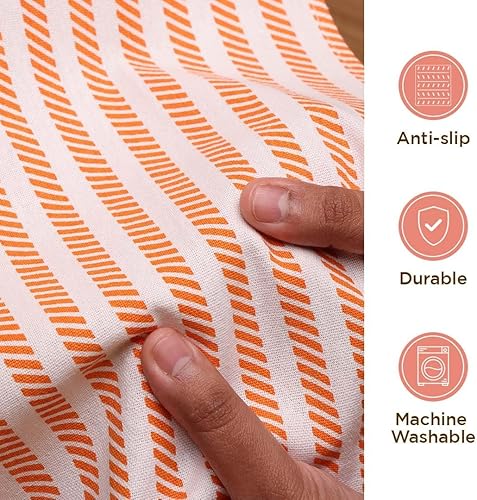 Miniatura 2 de Folkulture Camino de mesa de 108 pulgadas de largo con borlas para decoración de mesa de comedor, 100% algodón, camino de mesa estilo granja, camino