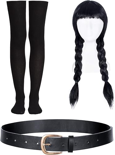 Miniatura 2 de Conjunto de disfraz negro para niñas, perfecto para cumpleaños, Halloween, cosplay y fiestas de 2 a 12 años