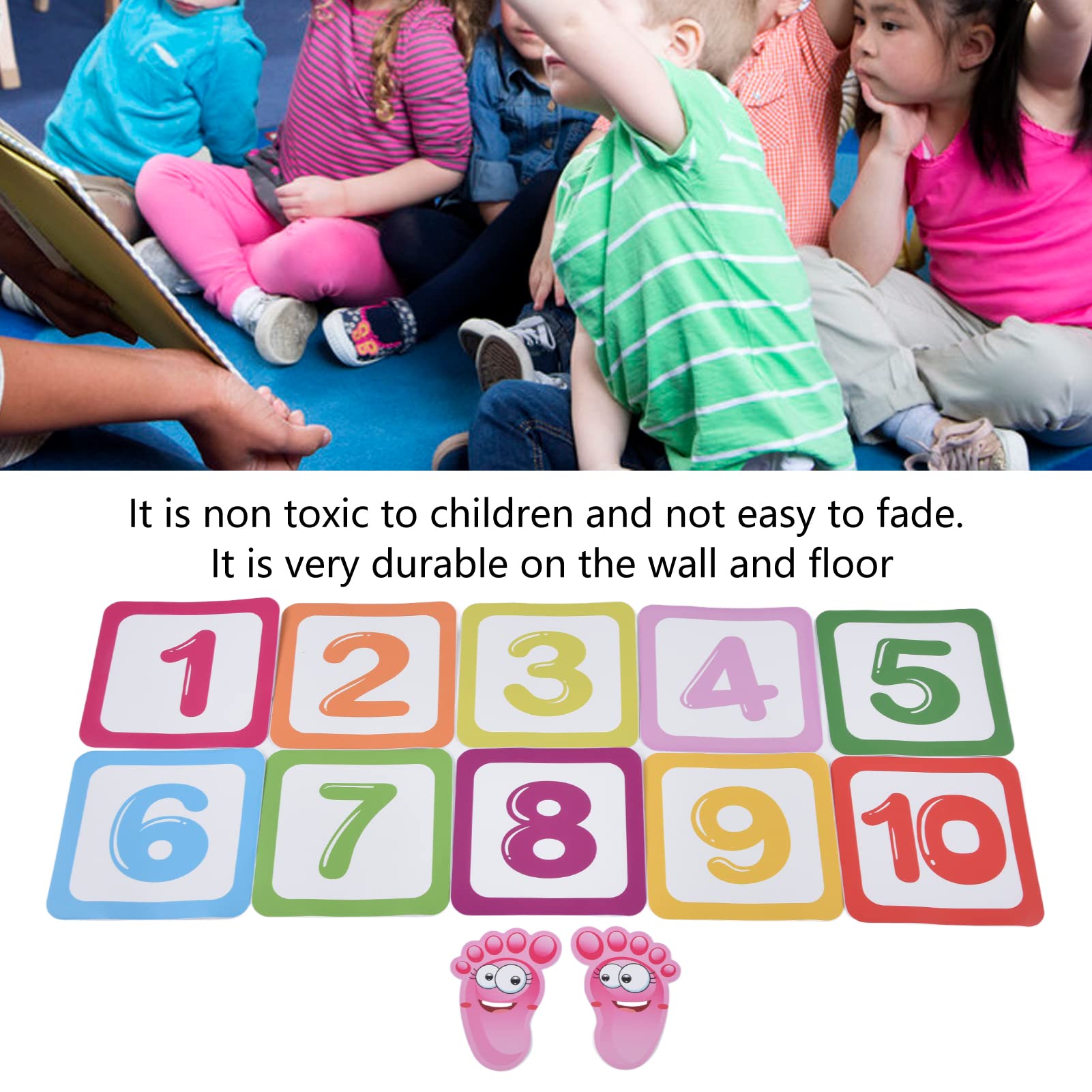 Septpenta Play Floor Sticker, 7.9 X 7.9 Inches for Improving Hand Foot Coordination and Enhancing Motor SKills - Image 2