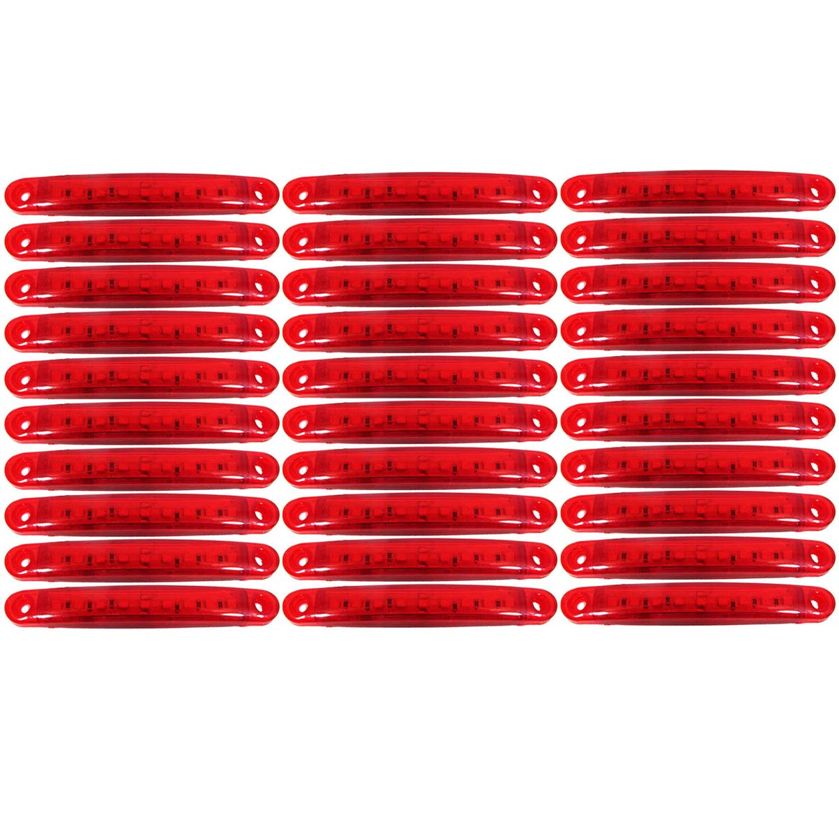 30x 12V/24V Rot Begrenzungsleuchte 9 LED Umrissleuchte Positionsleuchte LKW PKW