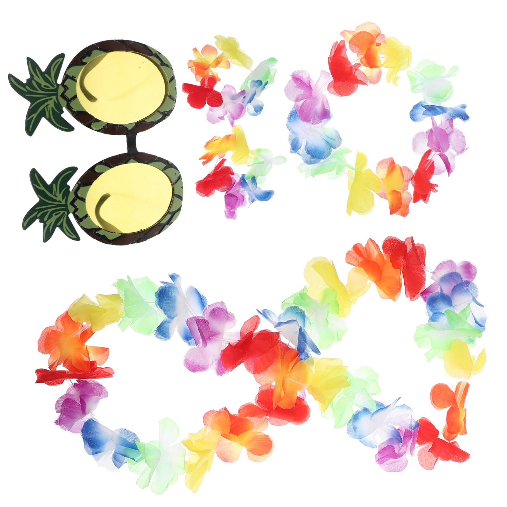 ibasenice 2 Set Occhiali Hawaiani Abito Collane Hawaii Hawaiana Collana Fotografica Collane Hawaiane Occhiali Per La Festa Hawaii Plastica Banchetto Spiaggia Capi Di Abbigliamento