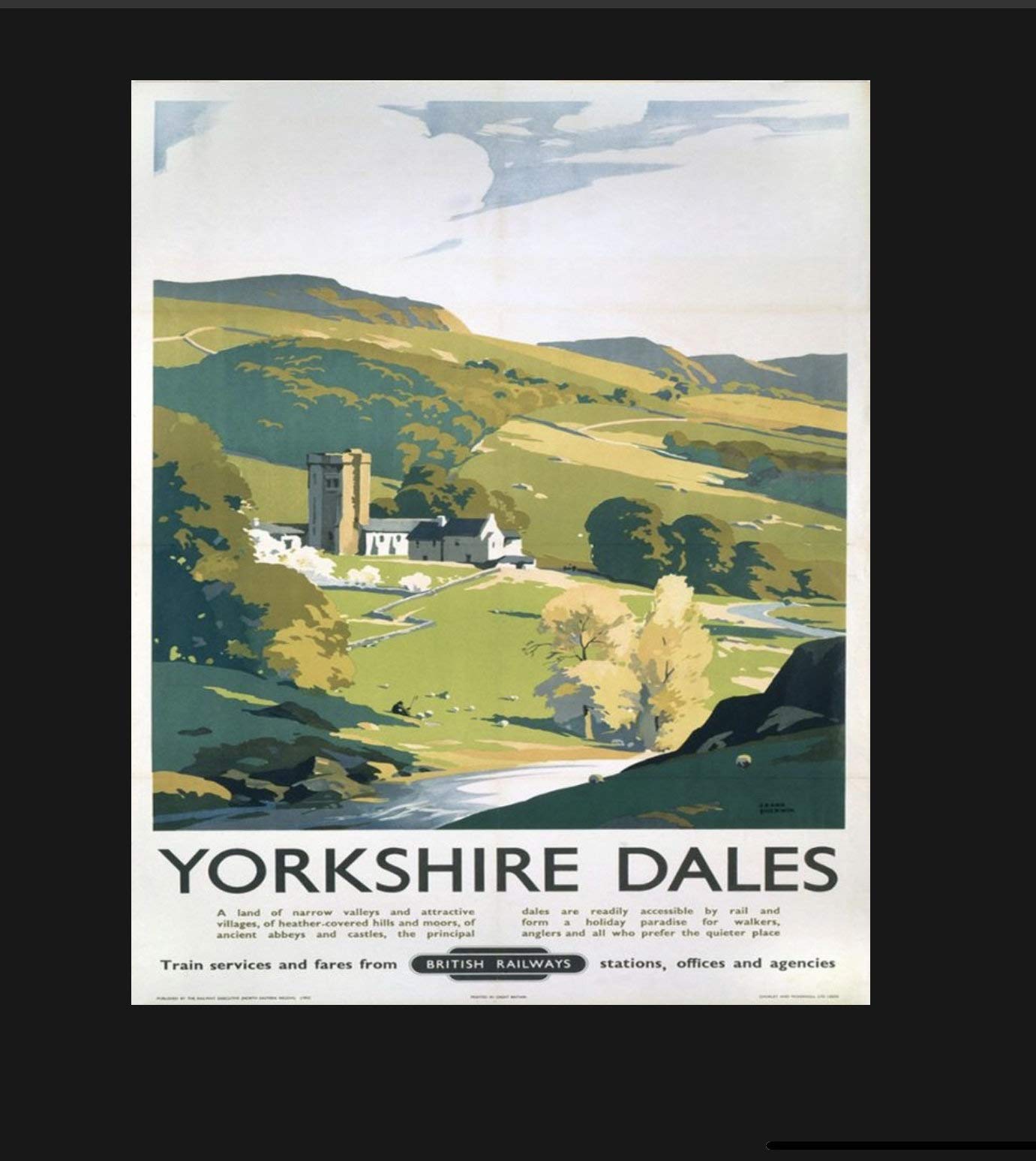 Gqwjksz As Pic Vintage Yorkshire Dales By Rail Metal Tin Signs Yorkshire Dales Sign Vintage Wall Sign Retro Wall Decor Art Farm Novelty Retro Home Gift Yard Garden Novelty Funny Parlor Bar Pub Parlor 8X12 Inch