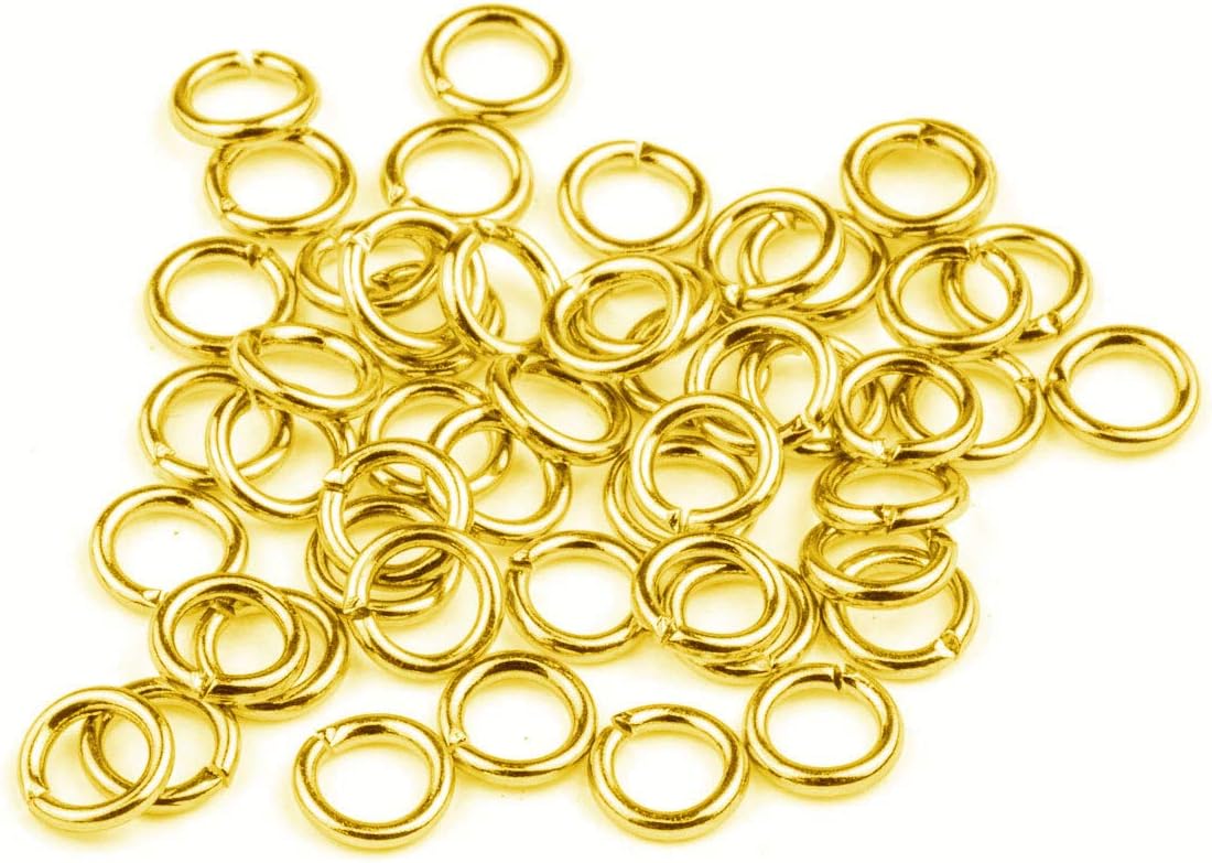 CooksongoldGold Plated Jump Ring Round 5mm Pack of 100 Gauge 0.95mm