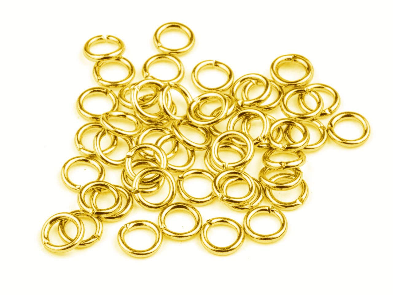 CooksongoldGold Plated Jump Ring Round 5mm Pack of 100 Gauge 0.95mm