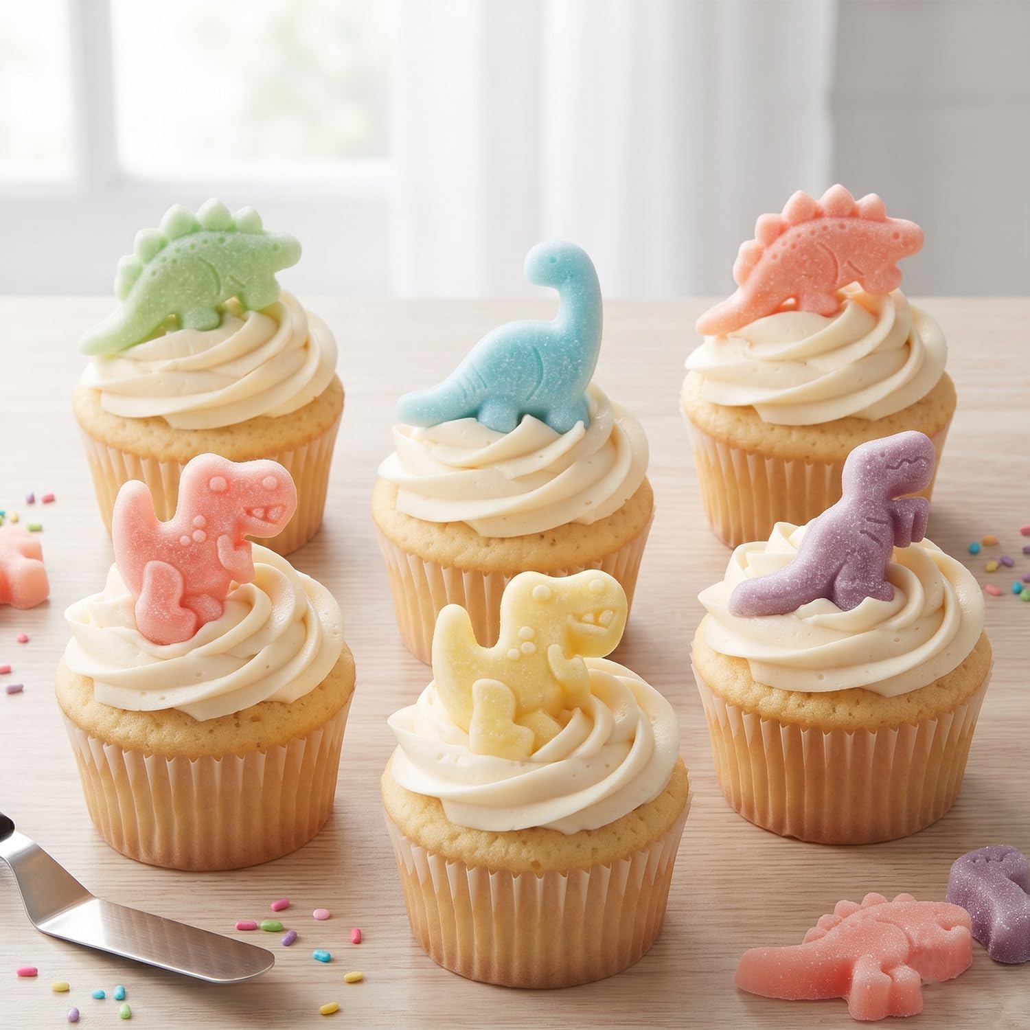 8 Cavity Dinosaur Silicone Candy Molds Set Of 2