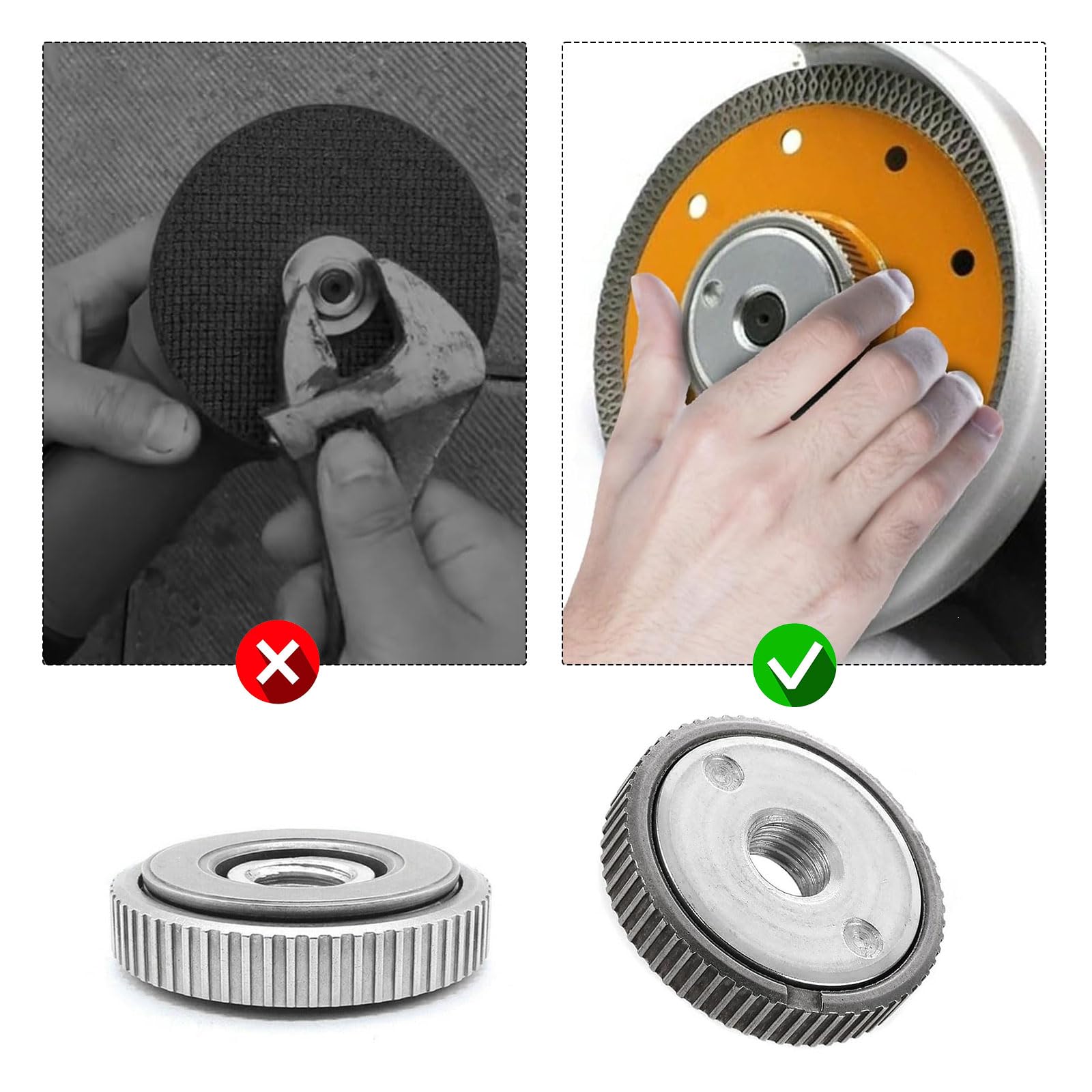 Écrou De Serrage Rapide M14 Pour Meuleuse D'Angle - Fixation Sans Outil, Compatible Universelle
