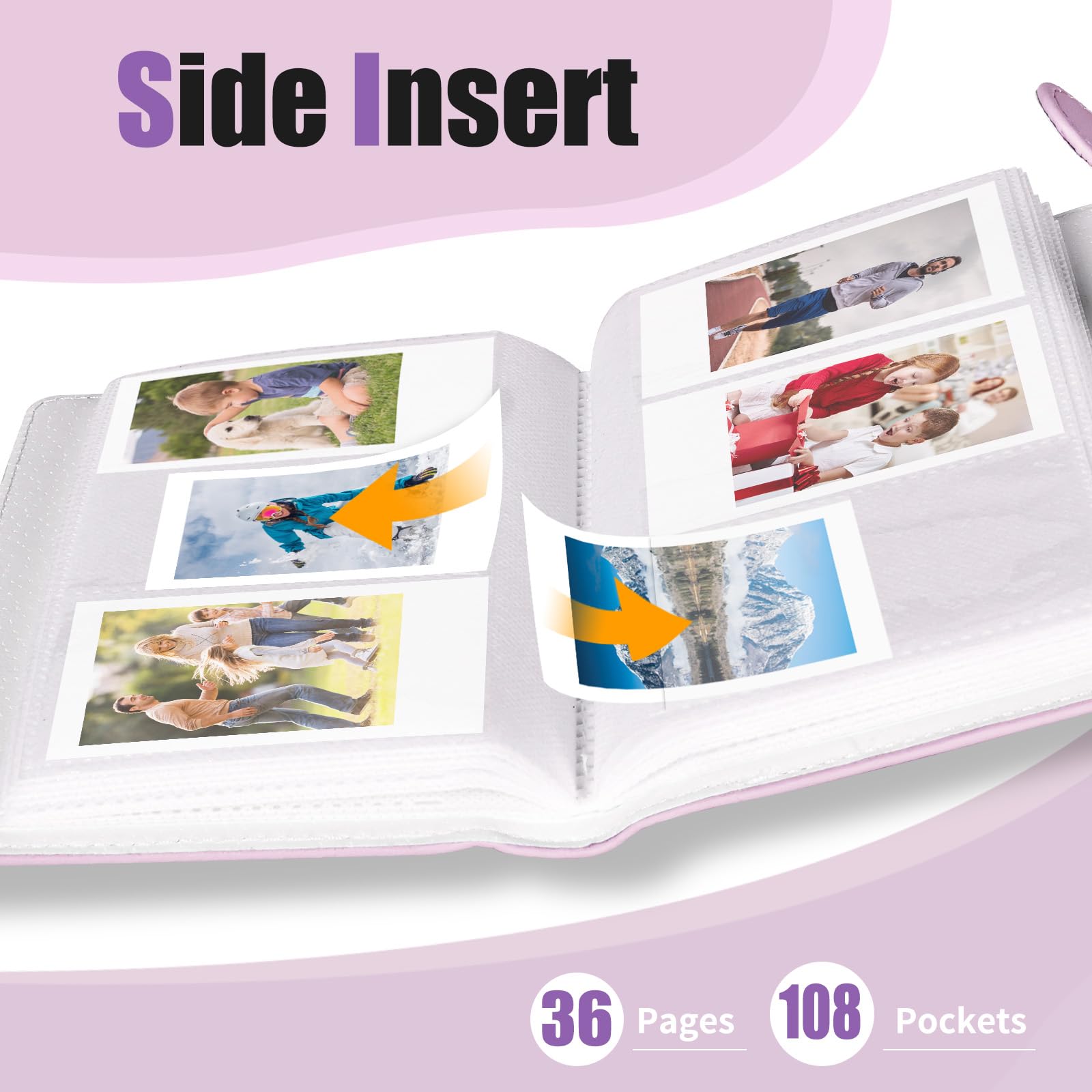 Riosin 108 Pockets Mini Album Compatible with Fujifilm Instax Mini film, Suitable for Instax Mini 12/11/7+/9/Evo/40/99/Liplay - Image 4