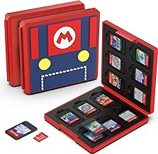 GeeRic 12枚 ゲームカード 収納ボックス スイッチ 対応 ソフトケース 12枚Micro SD メモリーカード 収納可 Switch/Switch Lite/Switch OLED モデル対応 コンパクト 薄型 軽量 防塵 持ち運 傷つき防止