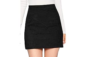 Rachel Green Skirt: Mini Faux Suede Skirt for Women High Waist Skirts