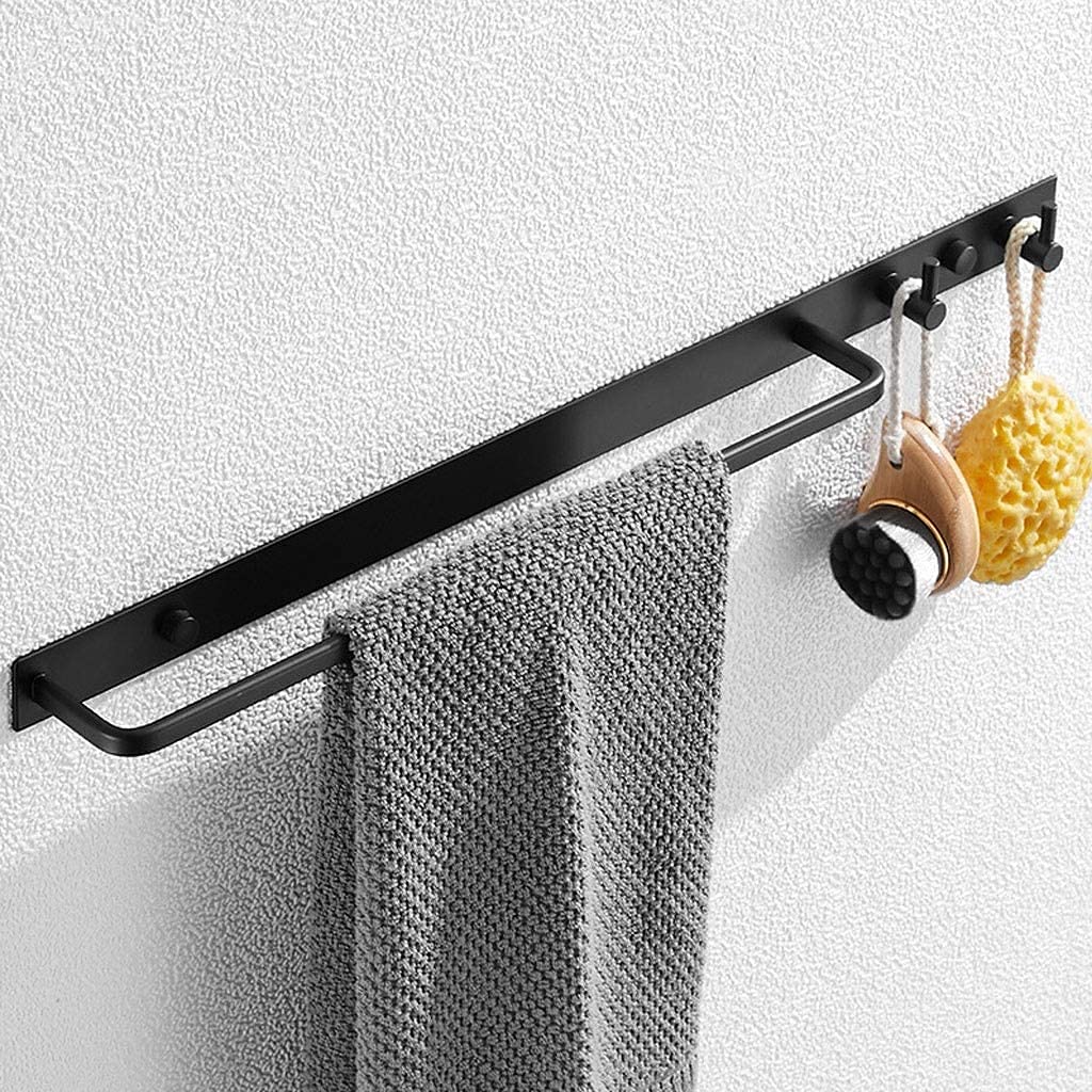 Portasciugamani a parete in acciaio inox con 2 ganci (blu: monocolore)