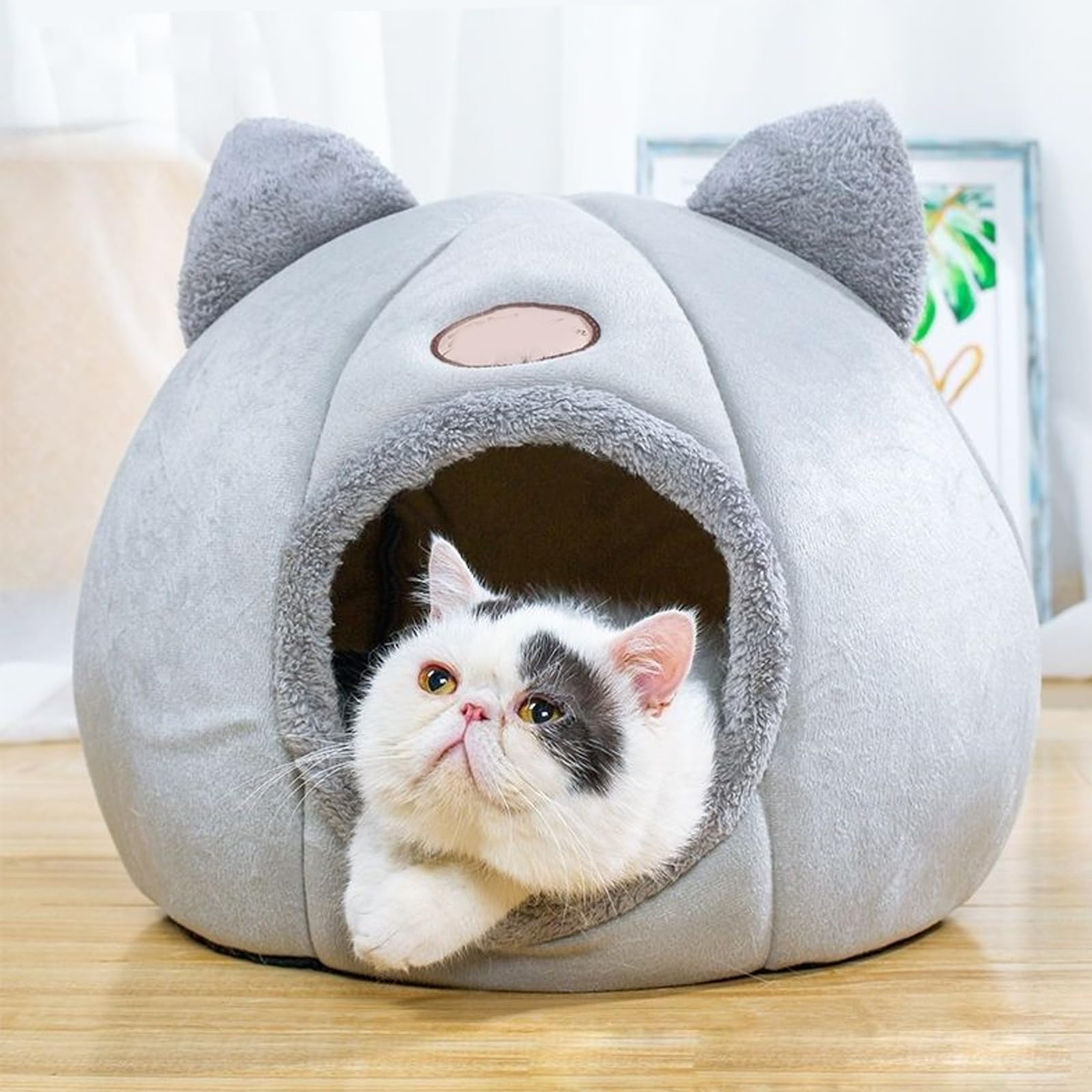 Tienda de campaña para Gatos, Cama Cueva para Gatos, casa para Gatos de Interior, Cueva cálida, Cama para Perros, casa para Mascotas,L