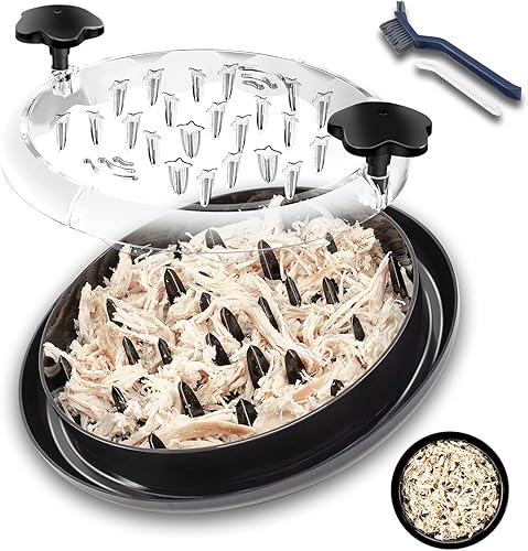 Miniatura 8 de Trituradora de pollo, garras trituradoras de carne, herramienta trituradora de pechuga de pollo con parte superior transparente, máquina trituradora