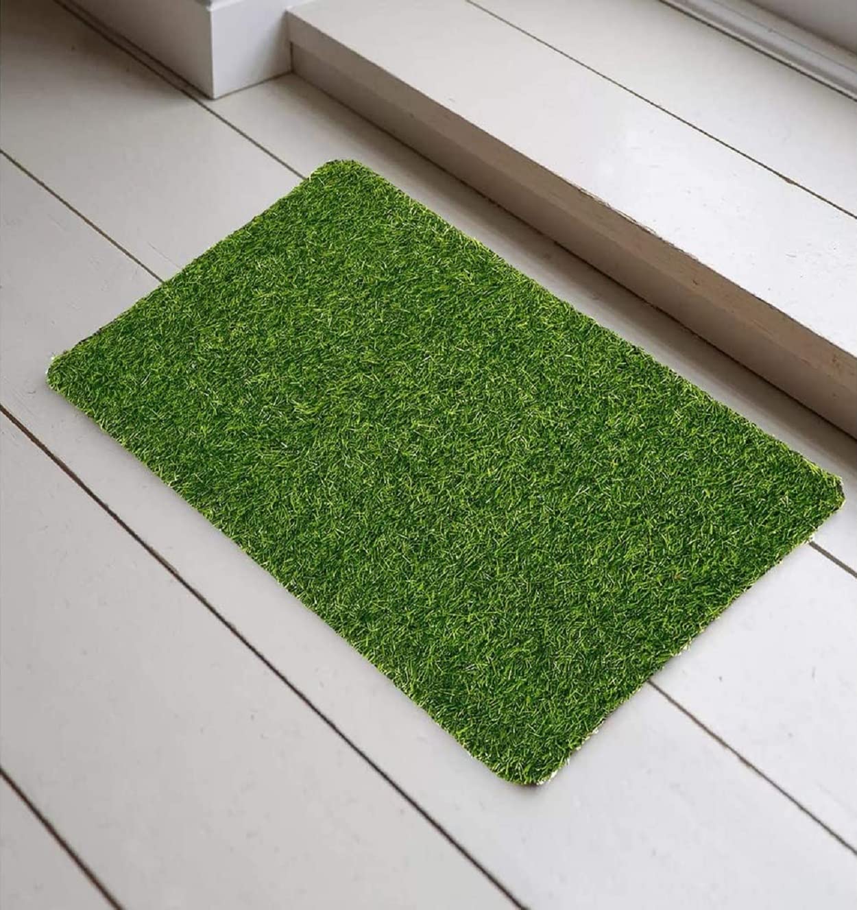 Exotice High Density Artificial Green Grass Carpet Mat for Balcony, Lawnmat, Floor Mat, Doormat, Waterproof Turf Mats for Terrace, Garden Mats Washable Anti Skid (20 MM Grass, 40X60 CM)-picture-0