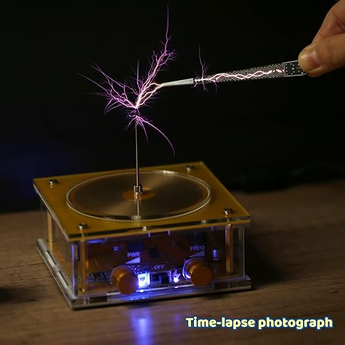 Vista 15 de Joytech Bluetooth Music Tesla Coil Arc Plasma Altavoz Inalámbrico Transmisión Experimento Escritorio Juguete Modelo SSTC SS02