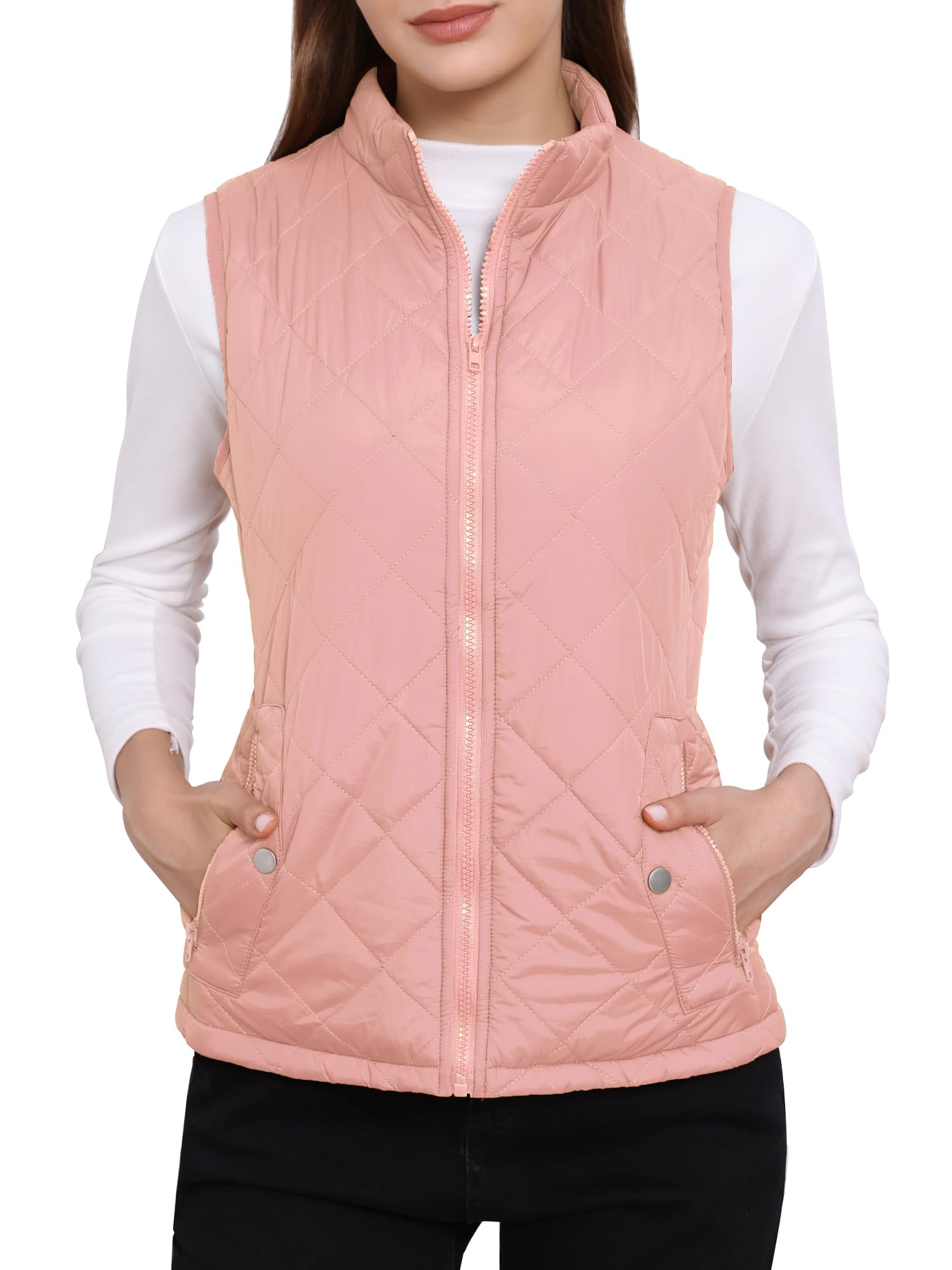 Chaleco acolchado mujer para diario urbano Allegra K gilet acolchado 6
