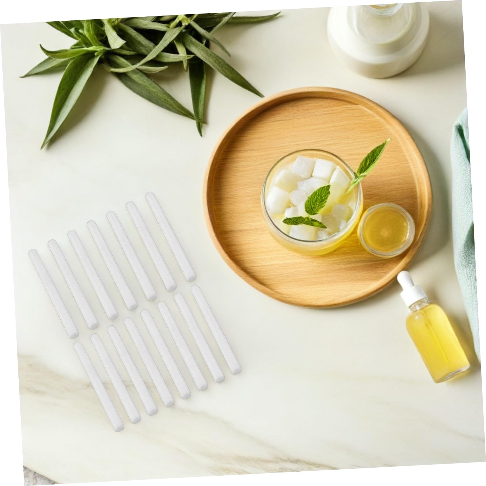 Zerodeko Bastoncini di Cotone Assorbente per Diffusore di Oli Essenziali, Set da 15 Pezzi per Aromaterapia senza Fiamma, Bastoncini Volatili Sostituibili per Profumazione Ambientale Sicura