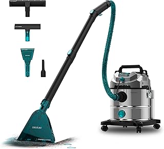 Cecotec Aspirador Sólidos, Líquidos, Tapicerías y Alfombras con Cable Conga CarpetClean 20000 Pro Ultra. 1600W, 21kPa de Potencia, Función 2 en 1, Capacidad 20L, Kit Accesorios, Radio de Acción 7m