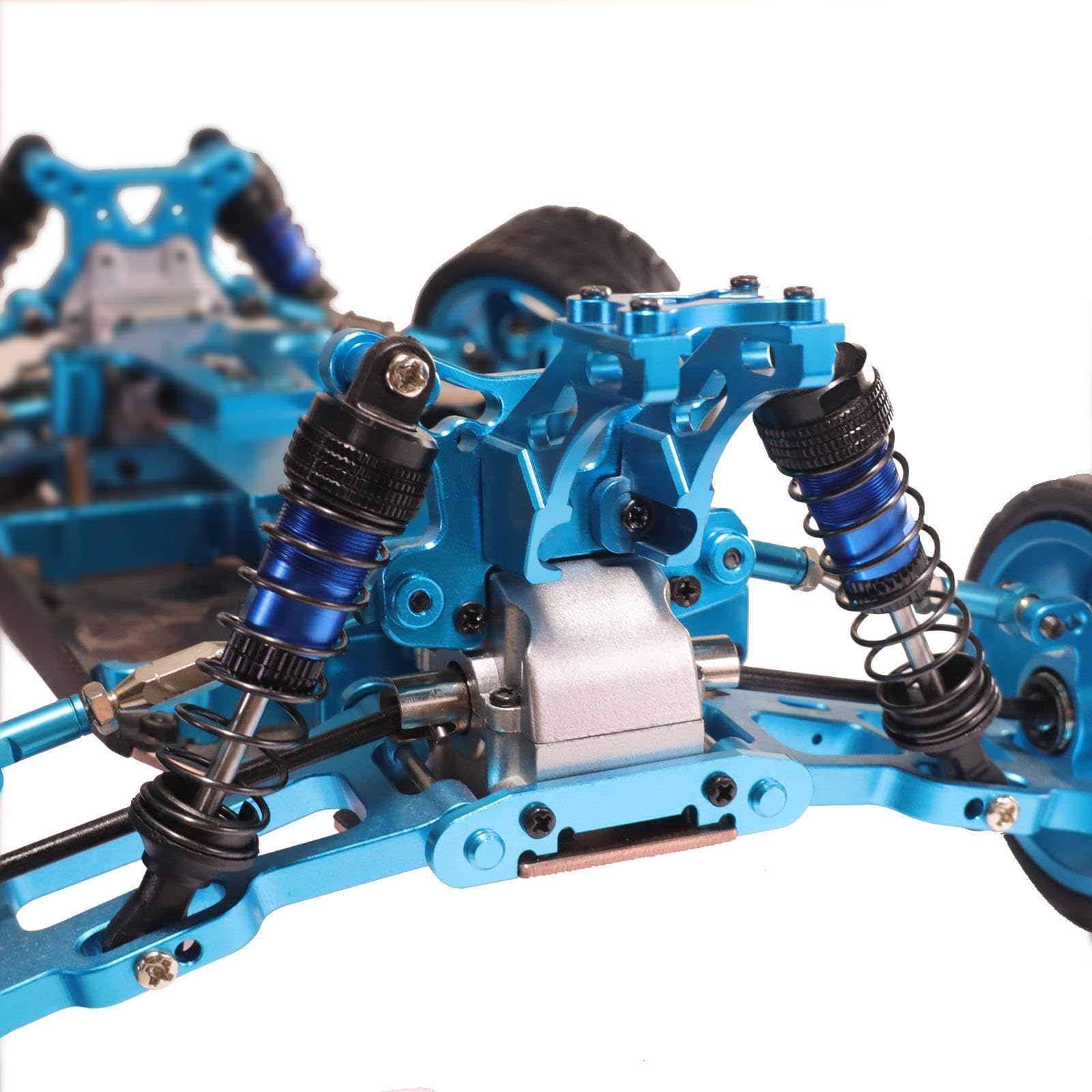 DYNWAVE Front and Rear Shock Towers,Replacement Spare Parts Shock Mounts,RC Car Accessories for Wltoys 144016 144018 1/14 1/12 RC Car, Gold