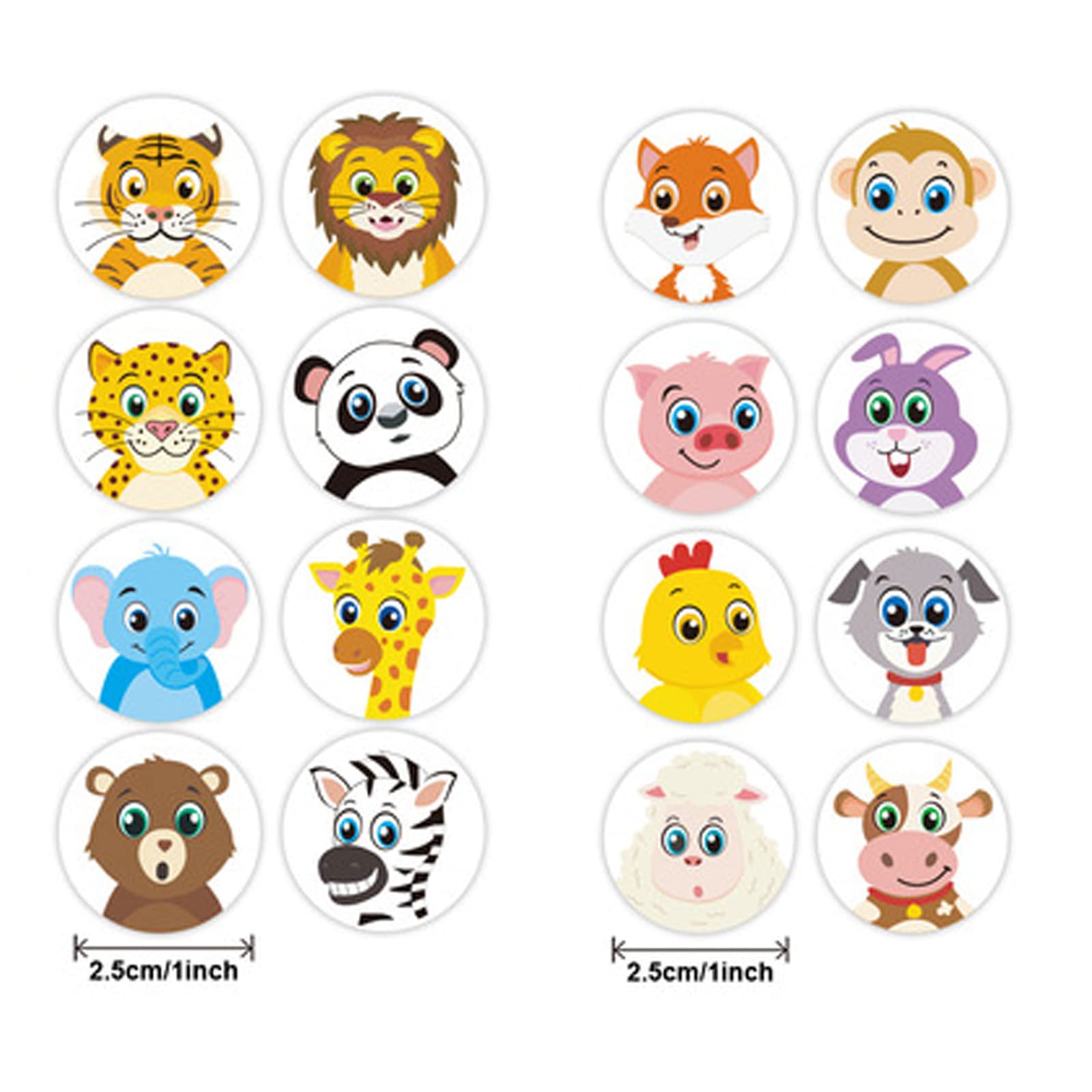 MoK 2 Rolls of Animal Stickers, Reward Stickers for Children Teacher Motivation Stickers, for Schools Classroom, Children's Gifts - Image 2