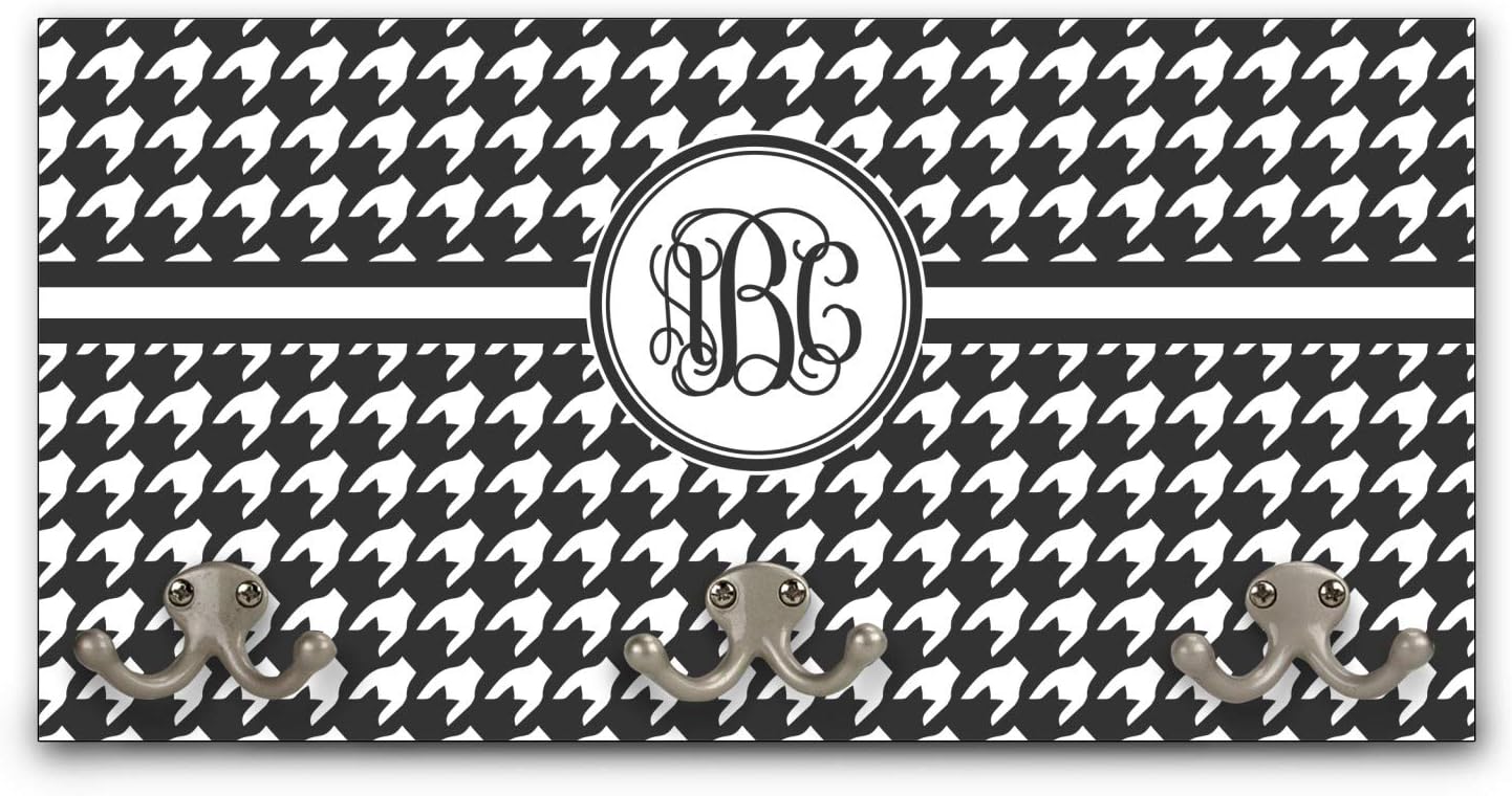 YouCustomizeIt Personalized Houndstooth Wall Mounted Coat Rack