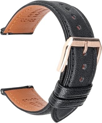 SDFFGHJ 18 19 20mm 21 22 mm 23 24 Leather Watch Strap Zwart Brown Quick Release Watchband Men Women Smart Watch Band Bracelet Wristband