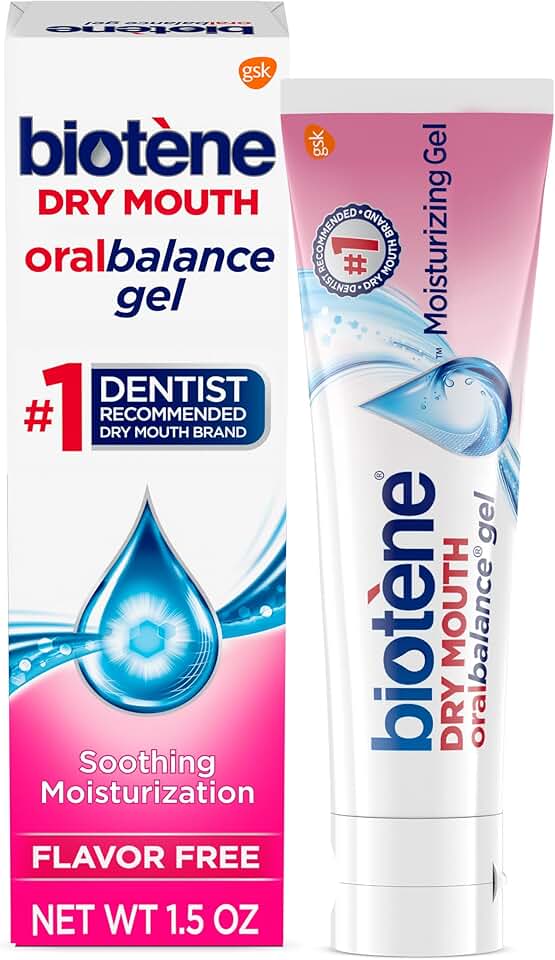 Biotene OralBalance Moisturizing Gel, Alcohol Free Gel and Dry Mouth Gel, Flavor Free - 1.5 oz
