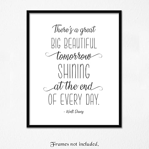 Miniatura 2 de Inspirational Walt Disney Quote Prints, 1 (8x10) Unframed Photos, Wall Art Decor Gifts Under 15 for Home Office Garage Shop School Gym College