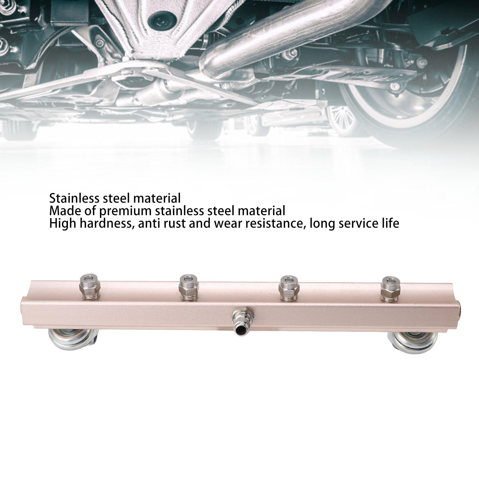 Alta Presión Acero Inoxidable Bajo Limpieza Automática Eficiente Lavadora para Enjuagar Chasis Del Automóvil, Limpieza Municipal, 1/4 Conector Oro Rosa, 12.6", Lavadora de carrito