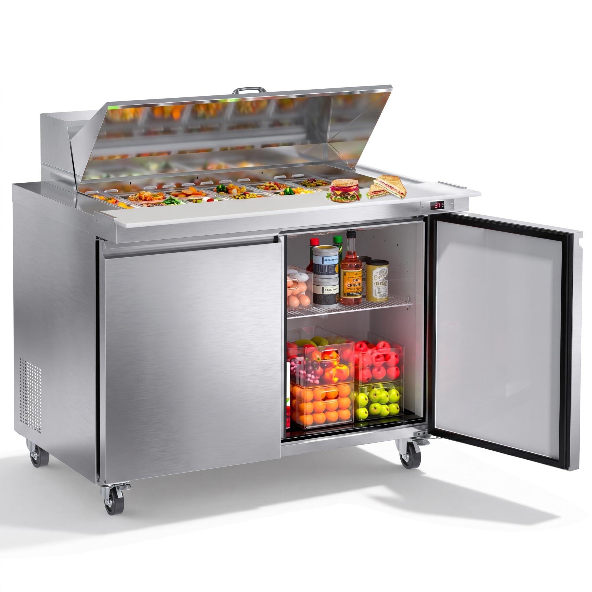 Ferueo Commercial Prep Table Refrigerator