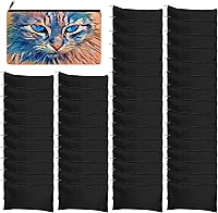 Vista 9 de Legigo Bolsa de Lona en Blanco con Cremallera Estuche Bolsas de Maquillaje a Granel - Estuche de Lona Multiusos para Lápices con Cremallera