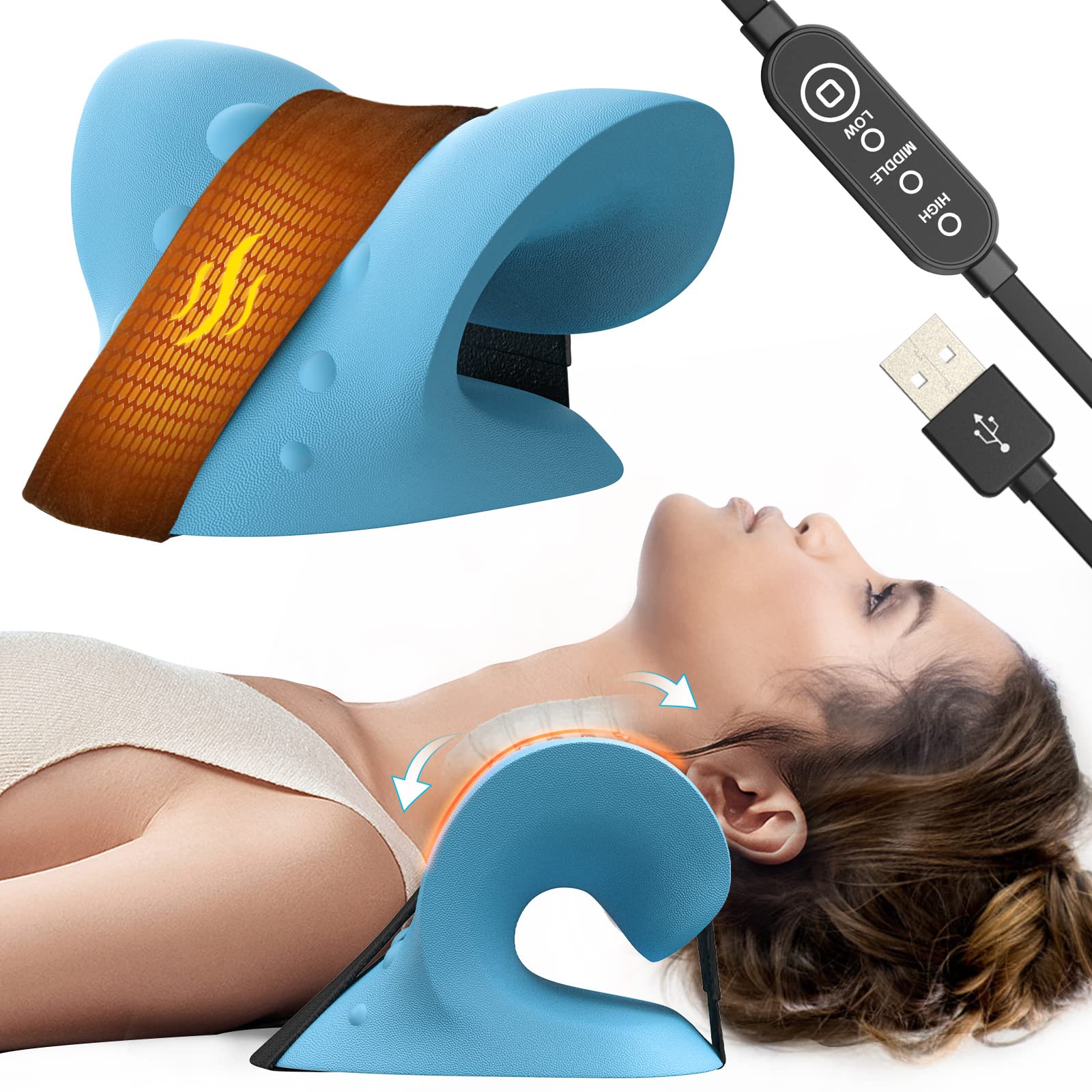 Buy Odorless Neck Stretcher for Neck Pain , Fast Heated Cervical