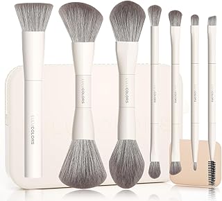 Juego de brochas de maquillaje de doble punta...