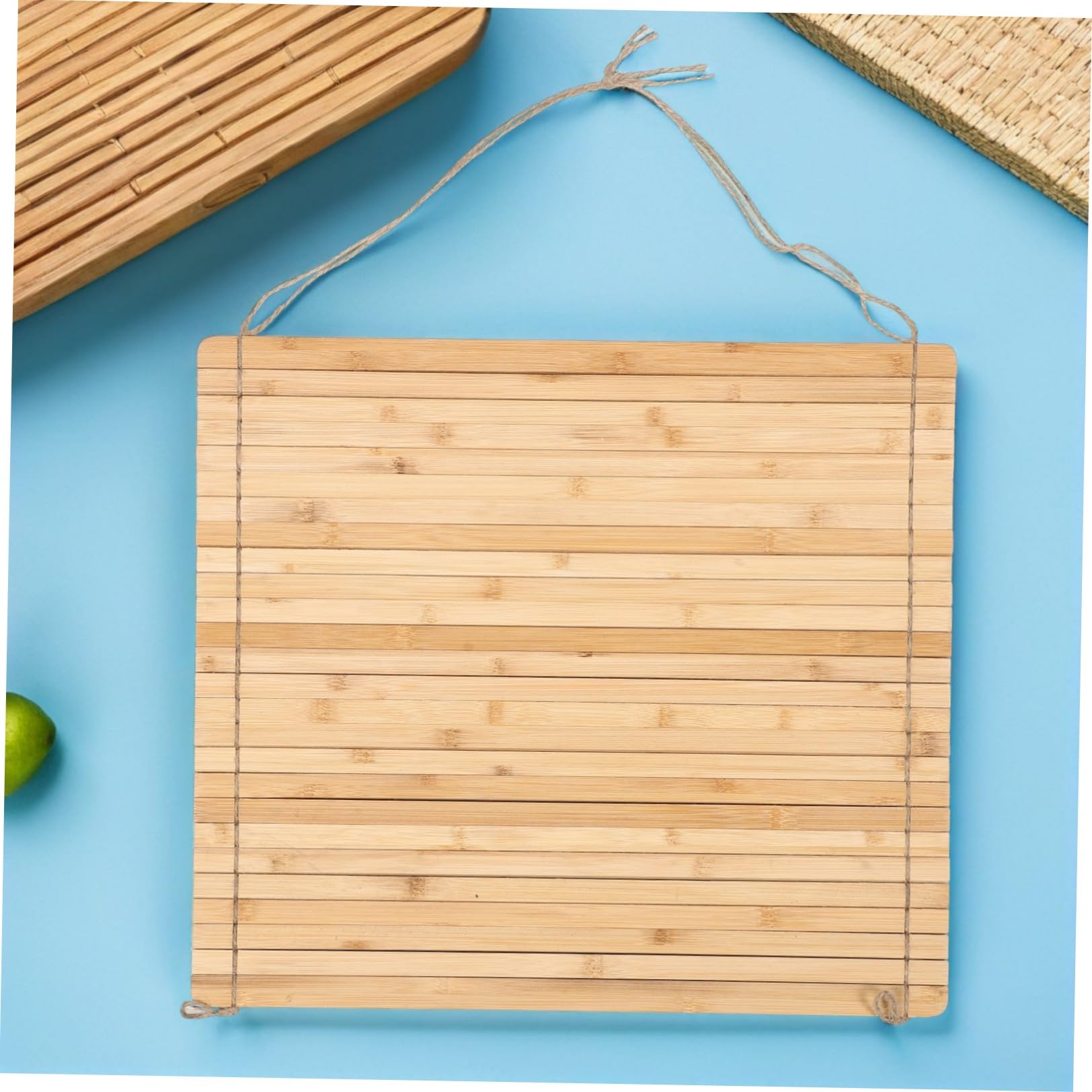 jojofuny Escurridor de Platos Enrollable de Bambú 45X44 CM, Estante Plegable Fregadero para Secado Rápido, Organizador Compacto para Cocina, Rejilla Multiusos para Tazas y Platos