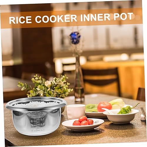 Miniatura 6 de CHILDWEET Revestimiento para olla de arroz, utensilios de cocina de acero inoxidable, utensilios de cocina antiadherentes, cestas de paja para