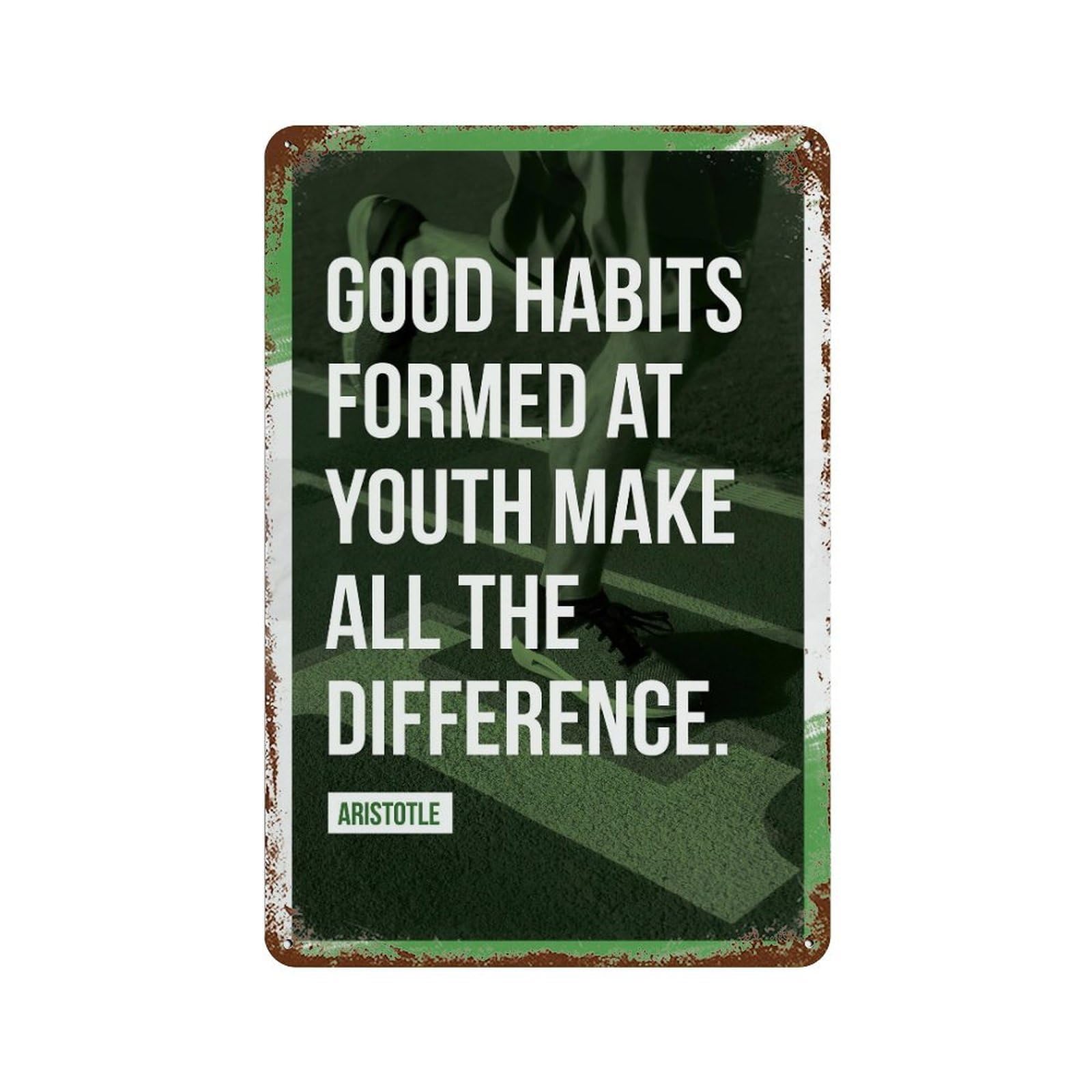 xiaoxiaoshen Aristotle Gym Motivational Wall Decor Art Metal Tin Poster Modern Home Decor Art Home Bar Shop Decorations Vintage Sign 30x20cm