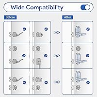 Vista 6 de Smart Keypad Door Lock with Handle: NICE DIGI Keyless Entry Fingerprint Lock for Front/Interior Door, Electronic Digital Lock with Code, Easy Negro