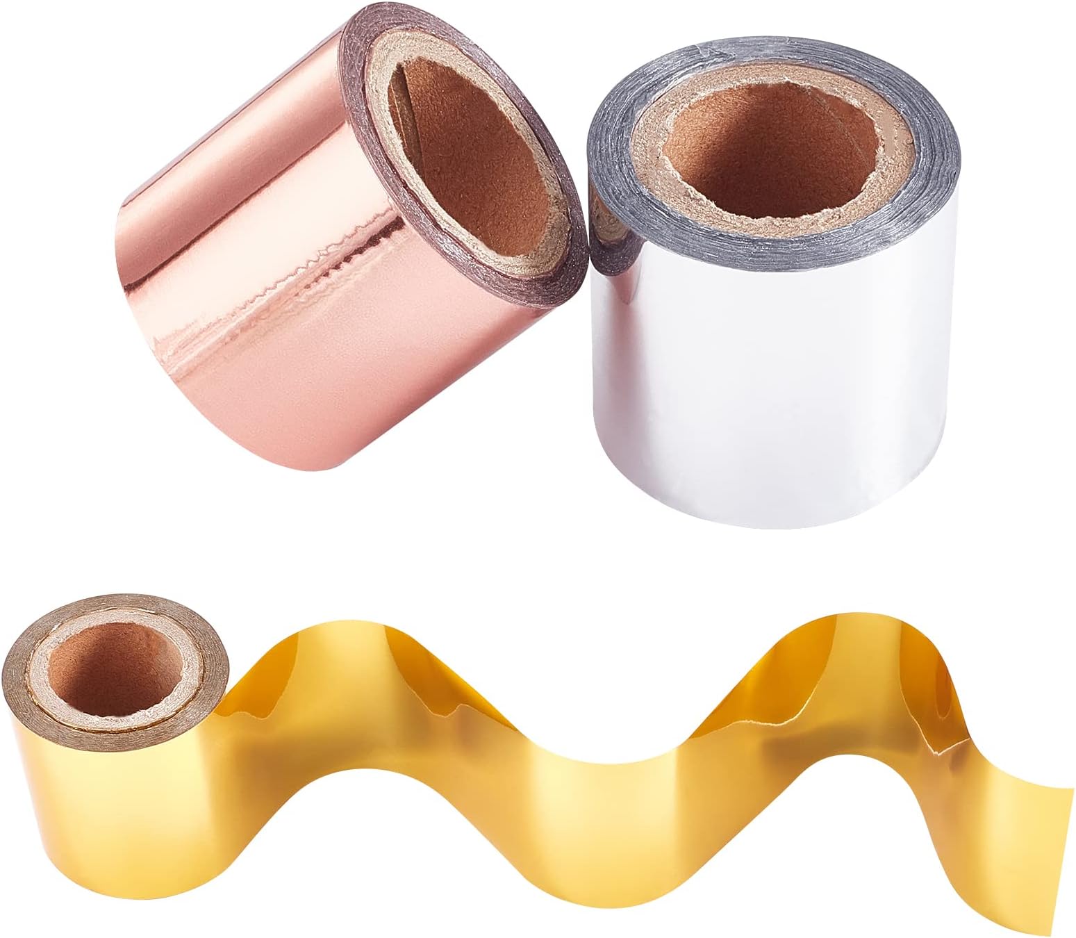 SUPERFINDINGS 3 Colors Total 90m Hot Foil Stamping Paper 40mm Wide for Card Making, Scrapbooking & Crafts