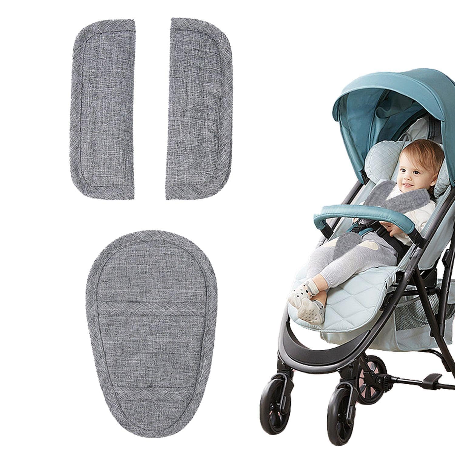 GDFHBD 1 Pair Of Shoulder Pads And 1 Crotch, Child Seat Belt Shoulder Pads, Car Seat Belt Pads, Infant Protection Tools.