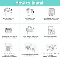 Vista 6 de Bolsas de repuesto para pañales compatibles con el sistema de pañales Janibell Akord serie 330 para adultos, verde, ligeramente perfumado, 10