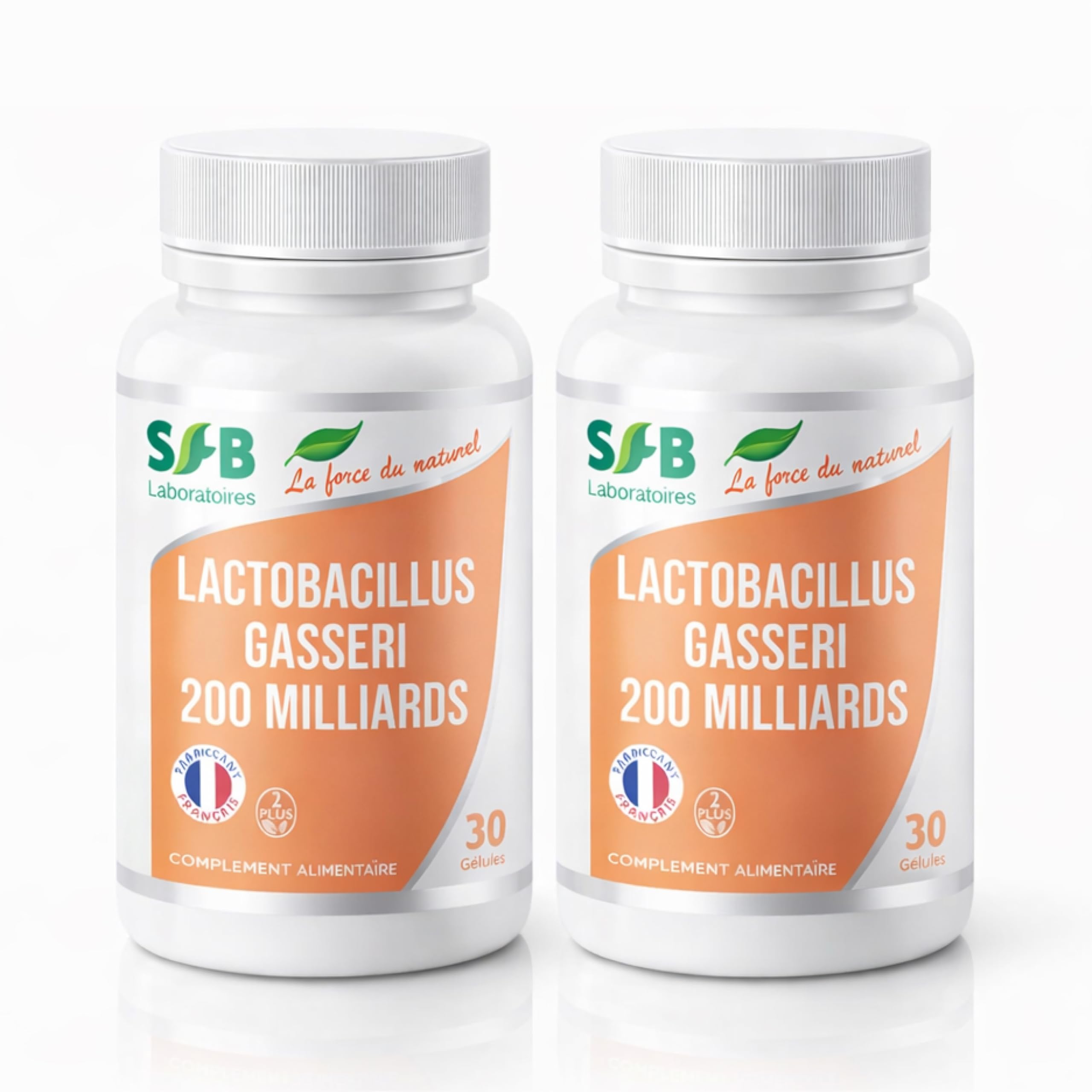 Lactobacillus Gasseri 200 milliards - Flore Intestinale - Digestion et Minceur - 20 milliards d'UFC/jour/gélule - Dosée à 100 mg - SFB Laboratoires - Lot de 2