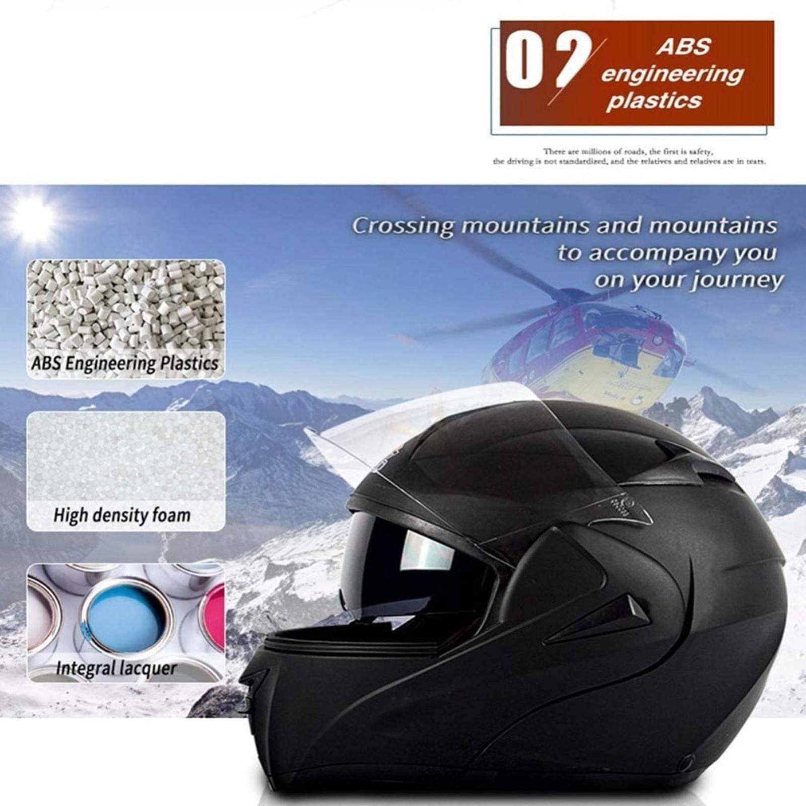 Casco Moto Doppia Visiera Adulti Casco Moto Modulare Bluetooth Bluetooth Omologato ECE Con Doppia Visiera Apribile Flip Full Face Integrato Per Uomo Donna J,L Casco Moto Modulare Con Bluetooth Integrato Casco Modulare