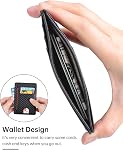 Teskyer Minimalist Wallet, Slim Wallet for Men Women, Credit Card Holder Wallet, RFID Blocking Front Pocket Wallet (Carbon Fiber Black) | Ultra Slim Front Pocket Design, 8 Card Slots, RFID Protection, Smooth Faux Leather for Everyday Carry