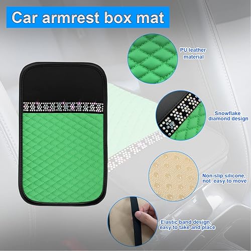 Miniatura 3 de 8sanlione Funda protectora de piel sintética para consola central de automóvil, cojín para reposabrazos de consola central de automóvil, accesorios