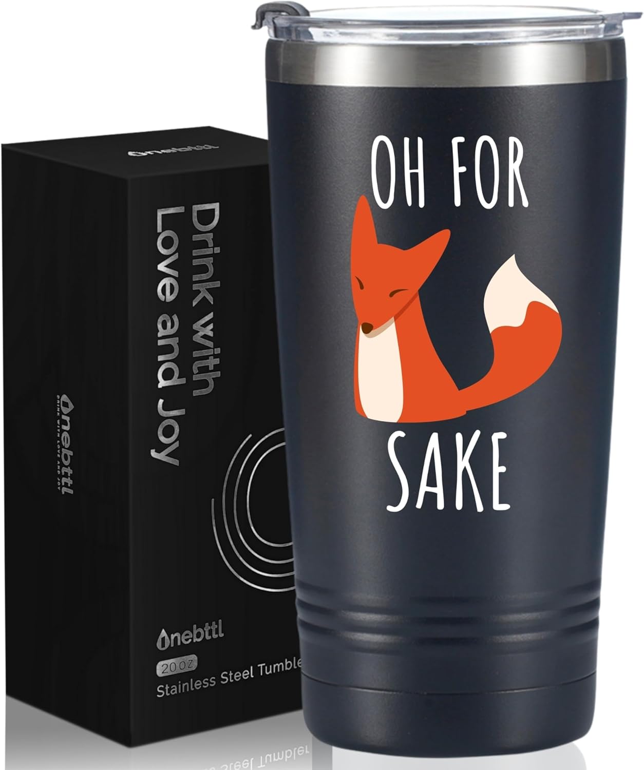 Onebttl Fox Gift, Gifts for National Fox Day, Birthday and Christmas, Stainless Steel Insulated Tumbler
