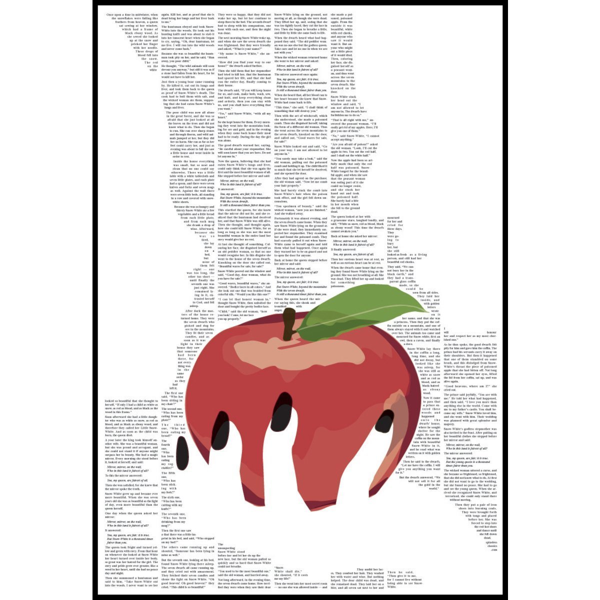 Spineless Classics - Entire Book on One Page (A4) Fairy Tale Classic (Snow White)